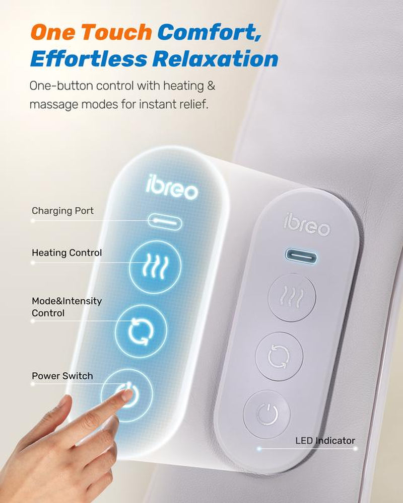 Cordless Electric Neck Massagers with Heat, Adjustable Distance Shiatsu Massage, 3D Deep Tissue Kneading, Rechargeable and Multiple Models for Pain Relief, Ideal Gift for Men, Women, and Parents