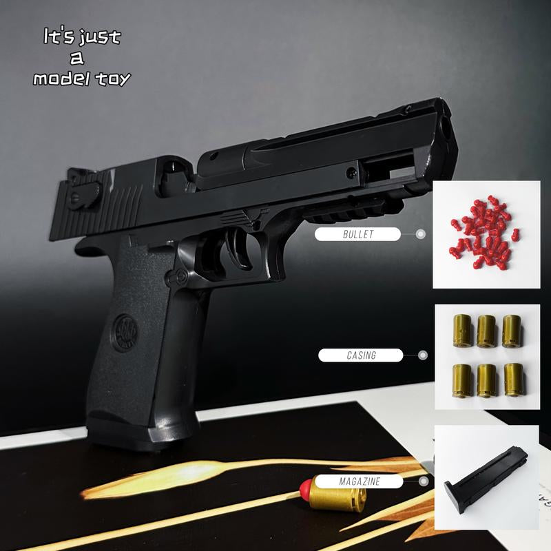 Desert Eagle Model Toy Gun with 40 Bullets, 12 Shells