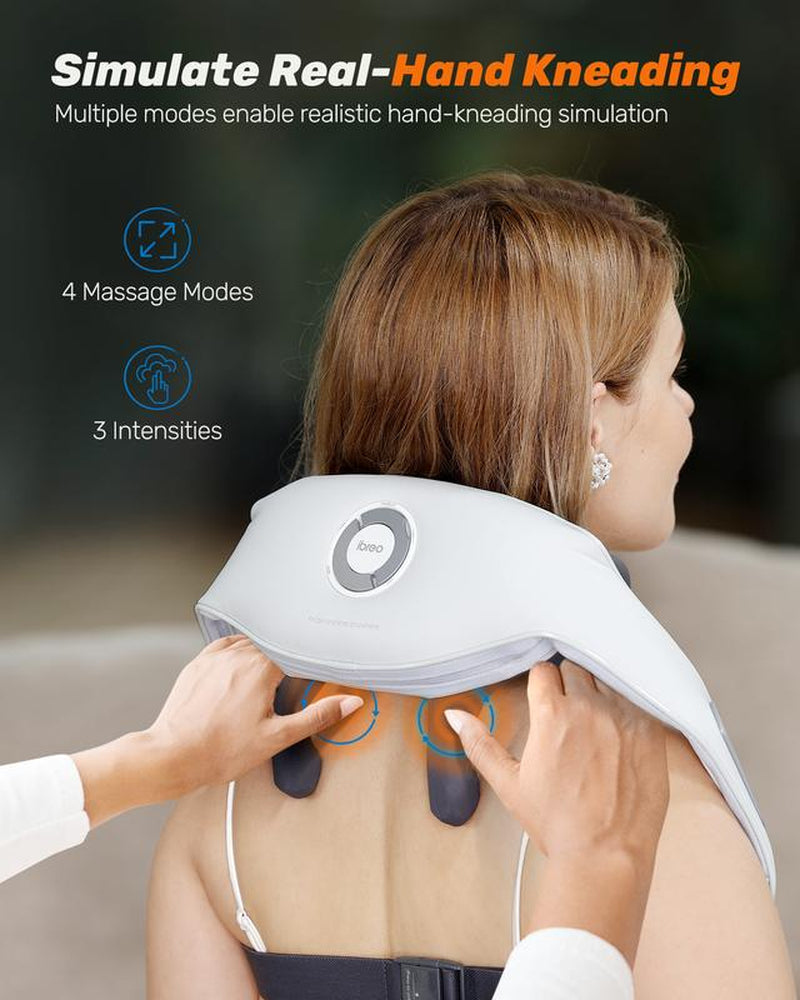 Cordless Electric Neck Massagers with Heat, Adjustable Distance Shiatsu Massage, 3D Deep Tissue Kneading, Rechargeable and Multiple Models for Pain Relief, Ideal Gift for Men, Women, and Parents